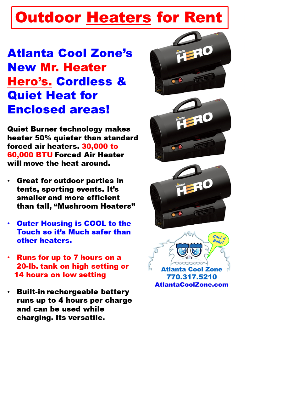 Need to rent a Patio Heater near Atlanta Georgia.