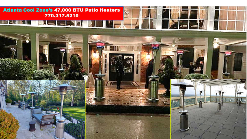 Patio Heater Rental Atlanta, Gwinnett, Cobb, Fulton, Dekalb, Hall, Dawson, Barrow, Cherokee, Lumpkin, Banks Counties